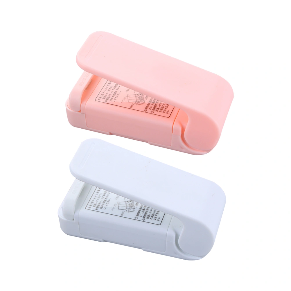2 Pcs Portable Mini Bag Sealer Hand-held Food Saver Battery Operated Heat Sealer (White, No Battery)