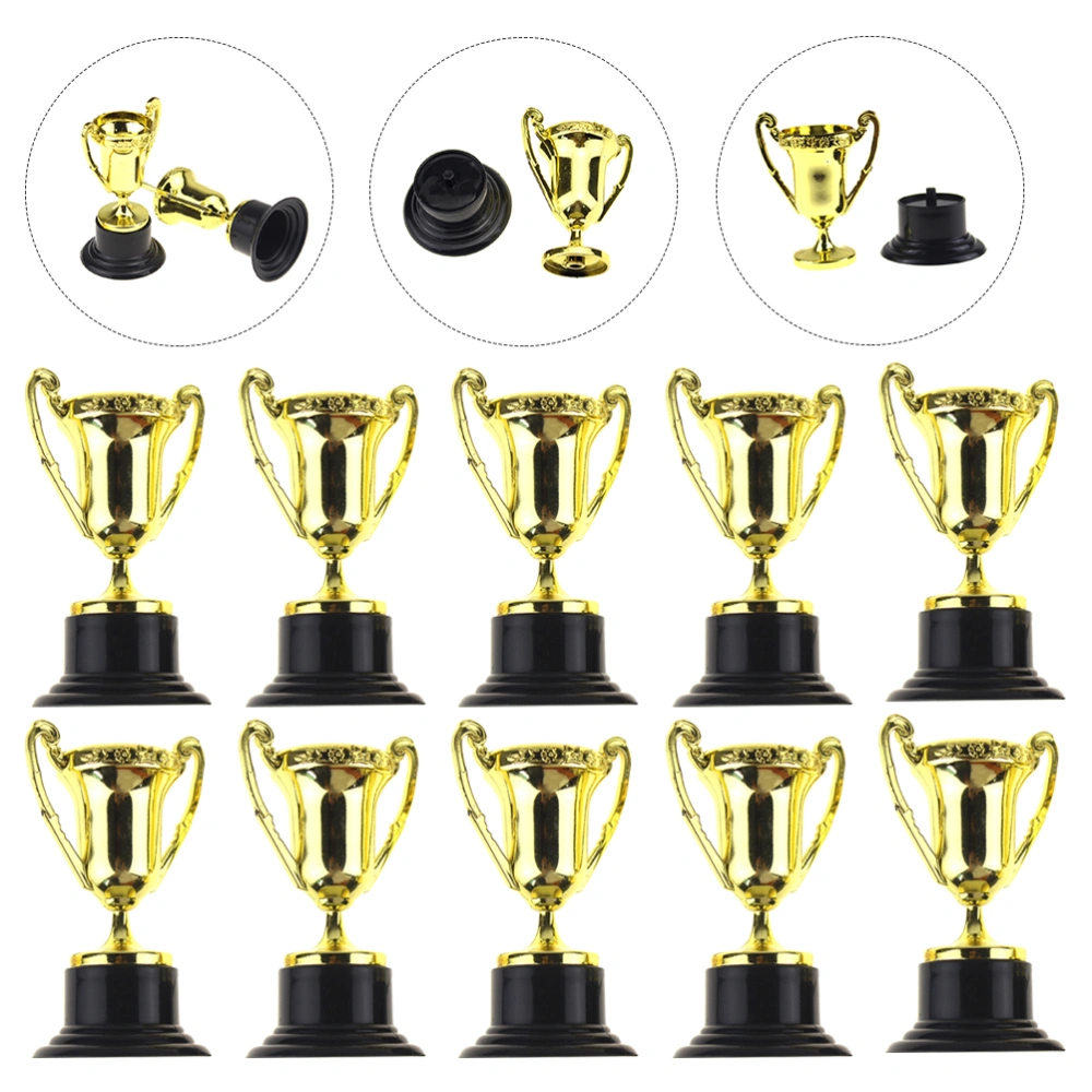 20Pcs Mini Plastic Gold Cups Trophies for Party Children Learning Toys (Golden)