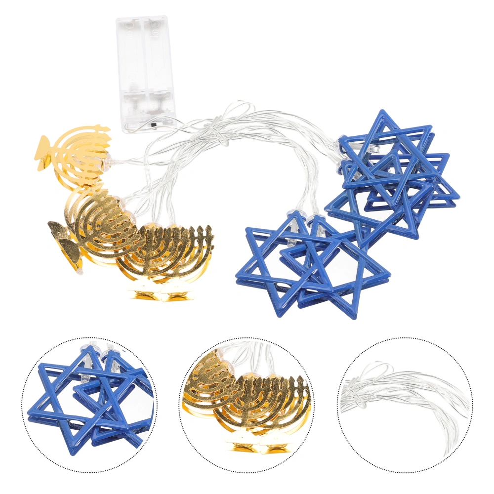 Hanukkah Star String Light Battery Powered Fairy Light Hanukkah Party Decoration