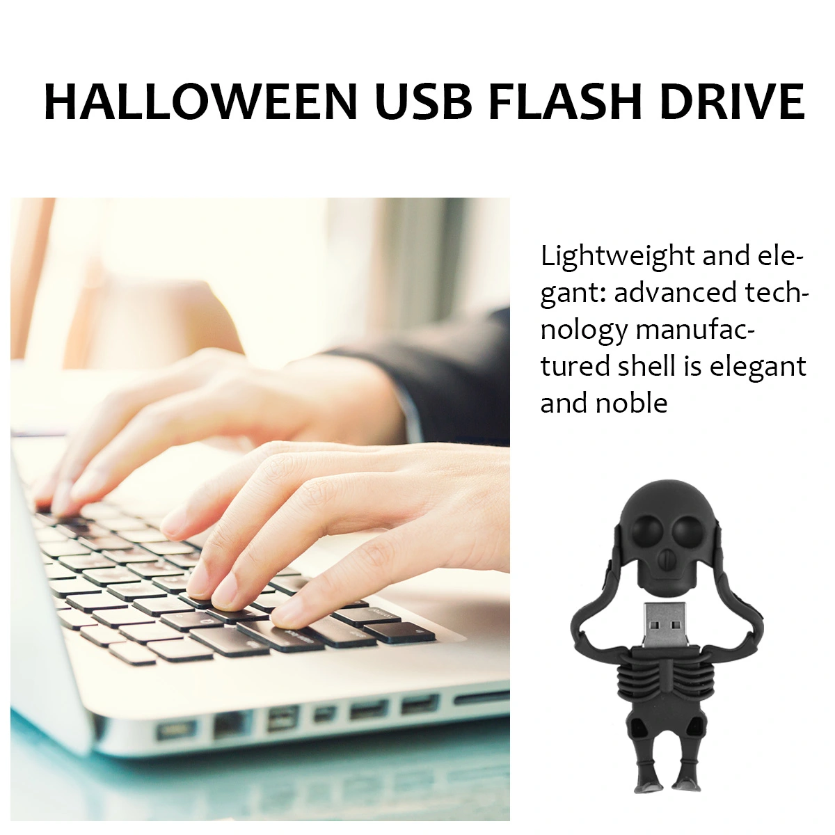 32GB USB 2.0 Jump Drive Portable Skeleton Pen Drive Halloween Thumb Drive