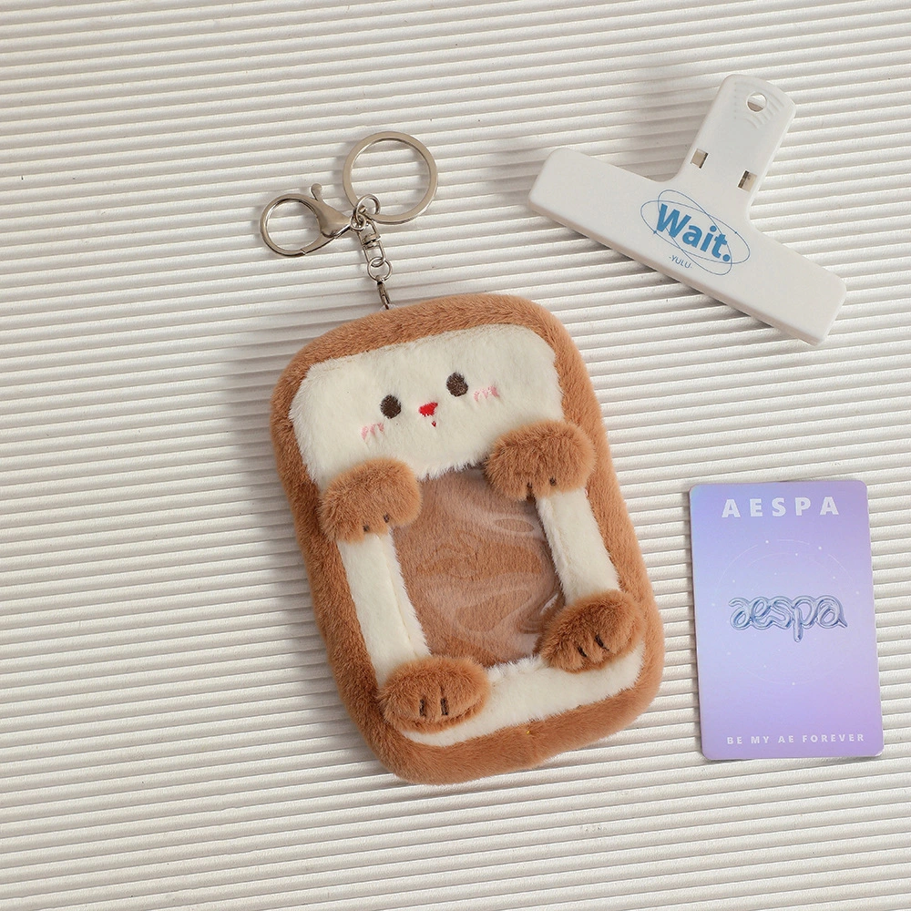 Hanging Card Case Plush Card Storage Case ID Card Holder Adorable Card Sleeve Pendant