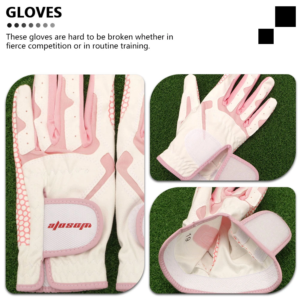 1 Pair of Woman Golfer Gloves Golfing Hand Protective Cover Outdoor Golfs Gloves