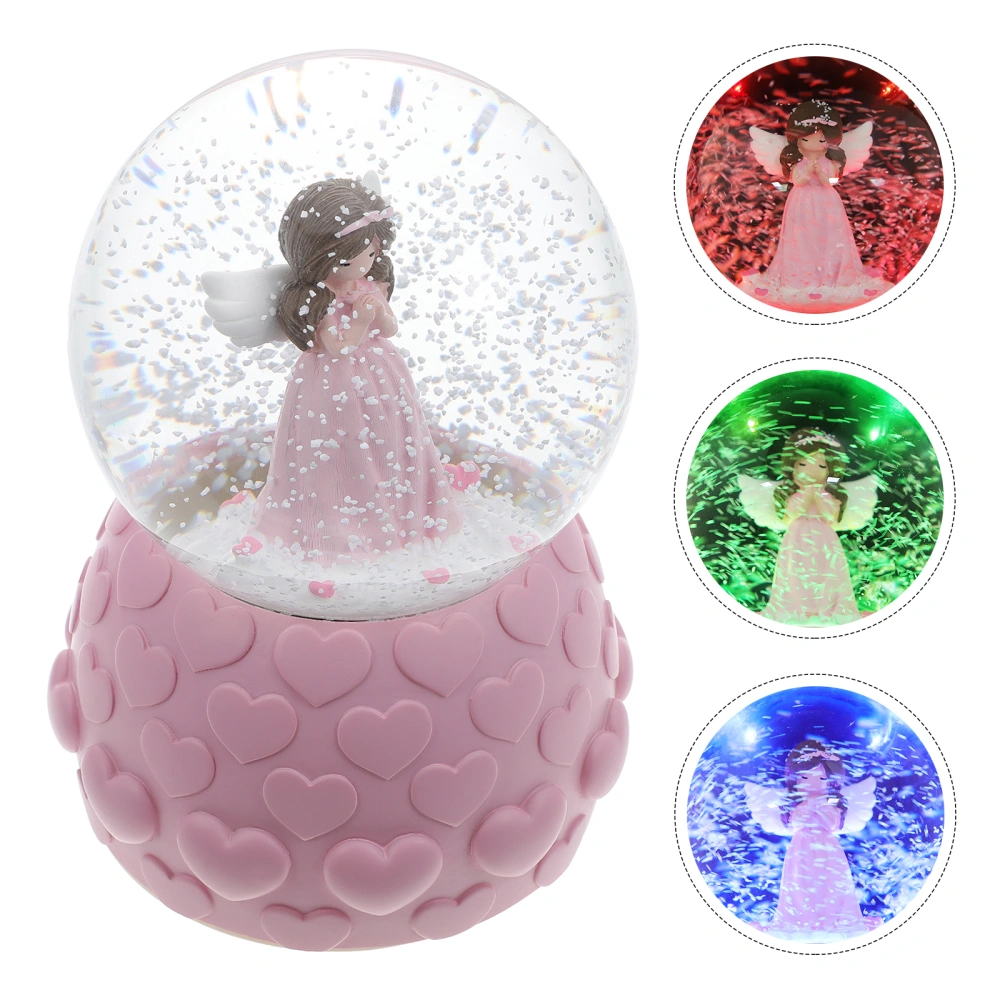 Crystal Sphere Ornament Decorative Crystal Ball Adornment Music Box Gift