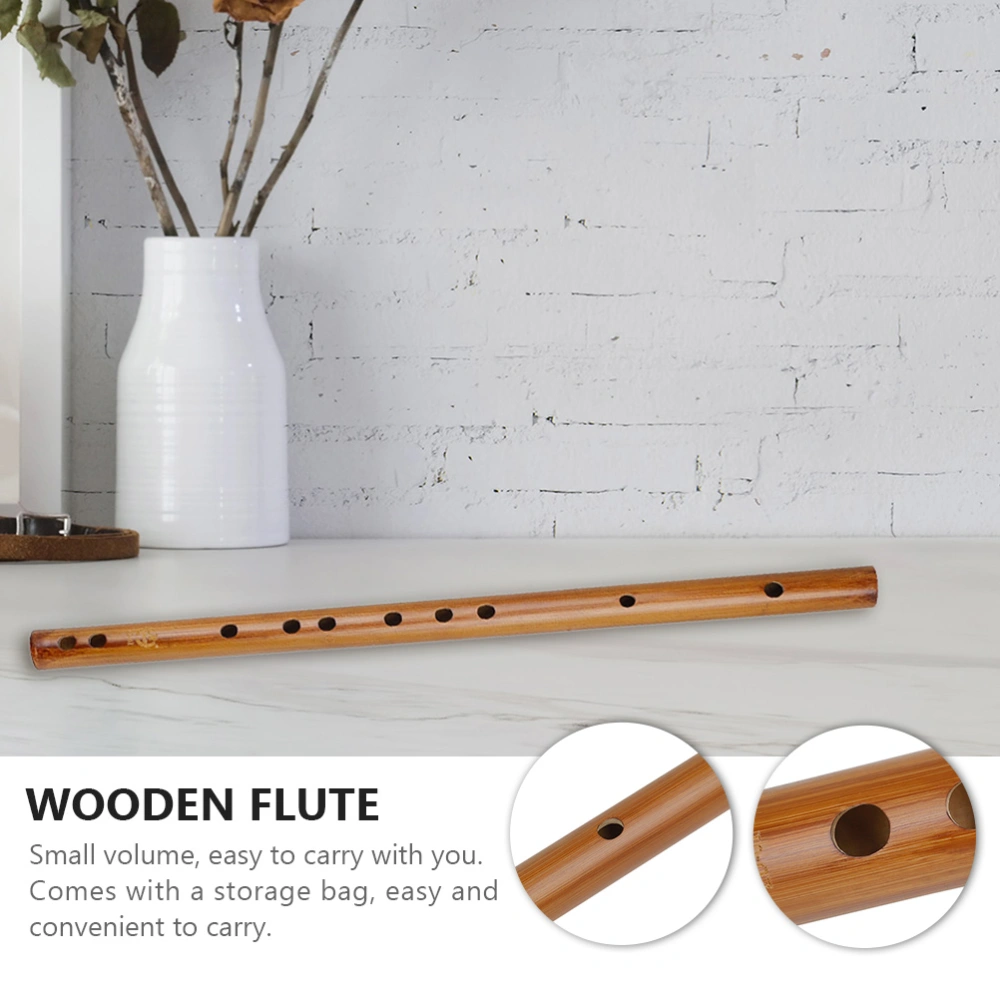 Wooden Piccolo Practical Small Flute Traditional Musical Instrument (Key E)