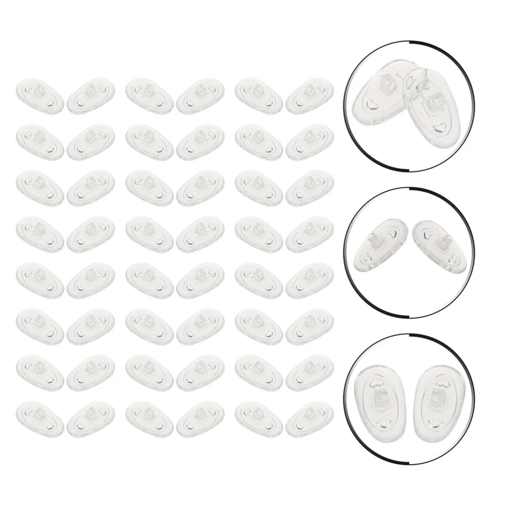 40 Pairs Eyeglass Nose Pads Silicone Glasses Nose Covers Anti-slip Nose Pads Nose Cushions