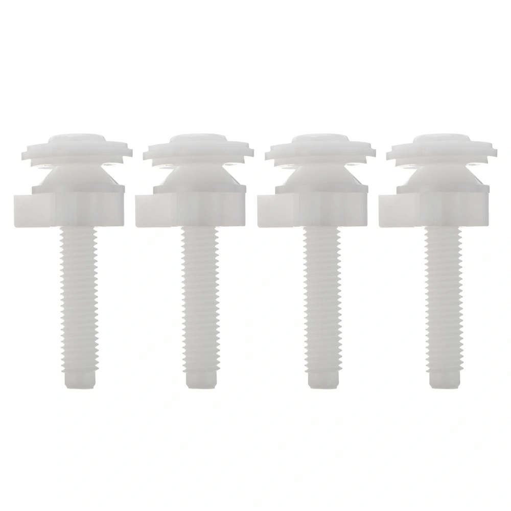 4pcs White Toilet Seat Hinge Bolts Home Toilet Seat Cover Fixing Accessories