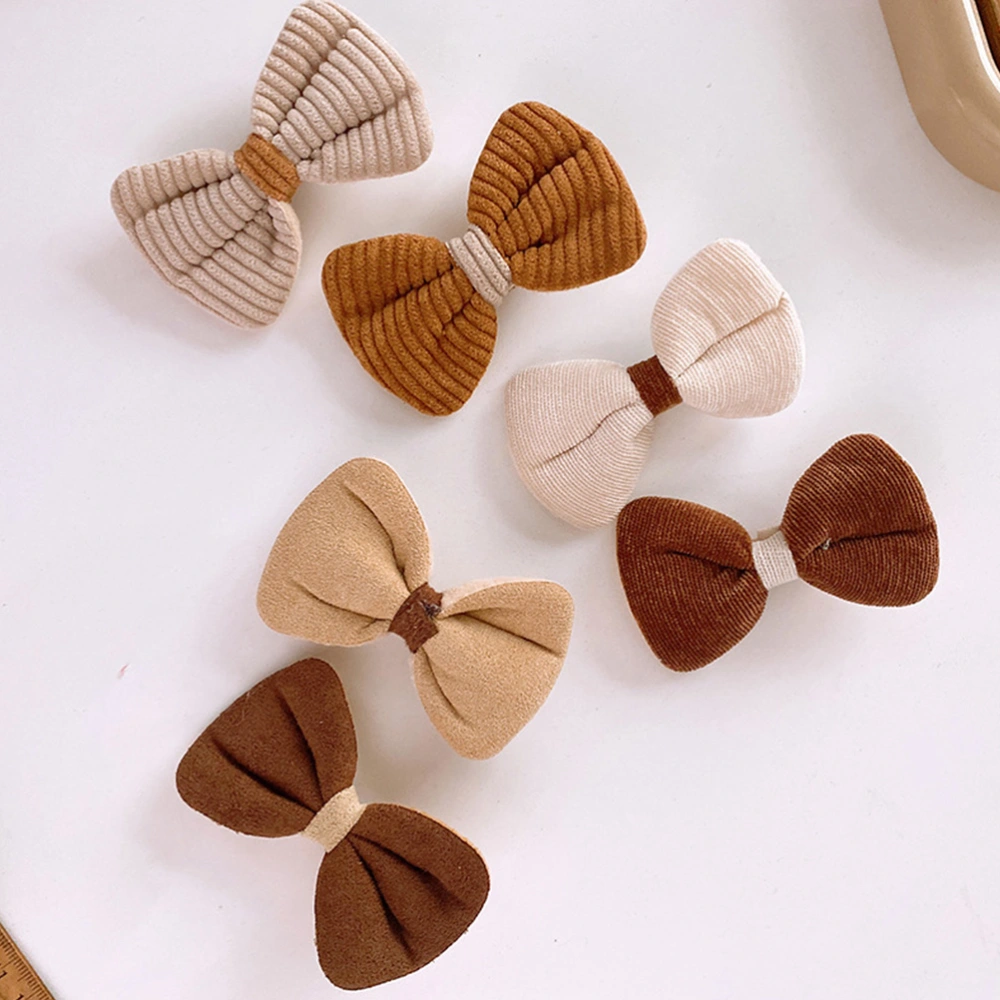 6pcs Toddlers Bow Hairpins Adorable Hair Barrettes Cartoon Hair Bow Barrettes