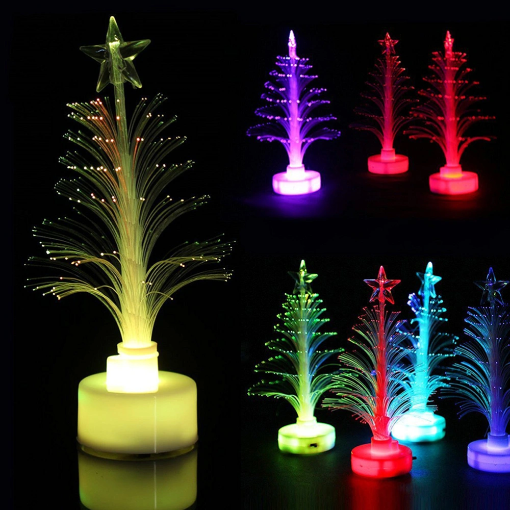 3pcs Multicolor Fiber Optic Christmas Tree with Stand Home Party Xmas Decoration Christmas Gift