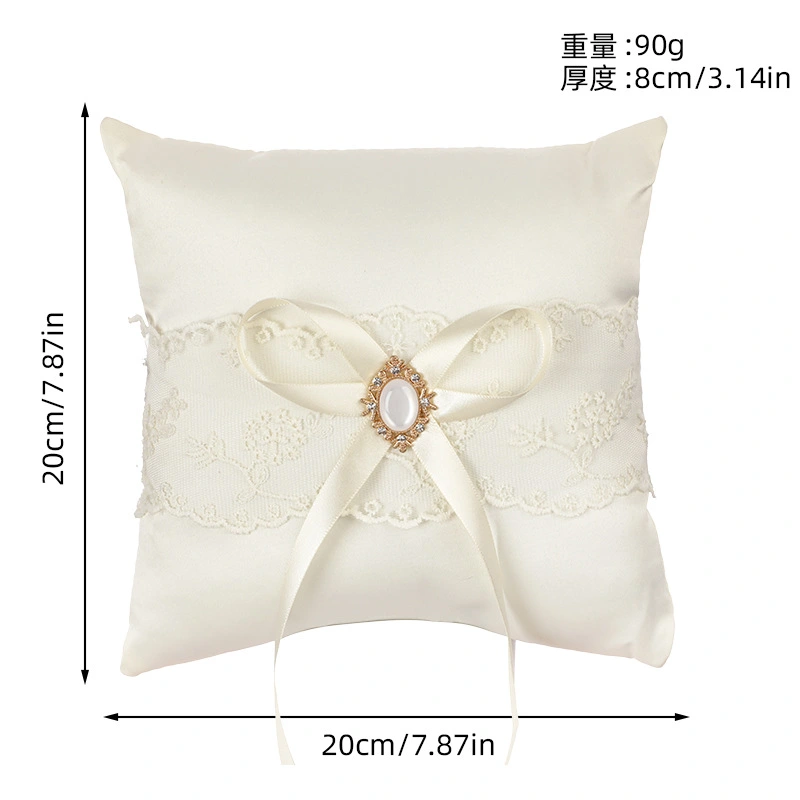 Wedding Ring Bearer Pillow Ring Cushion Lace Decoration Wedding Party Ring Pillow