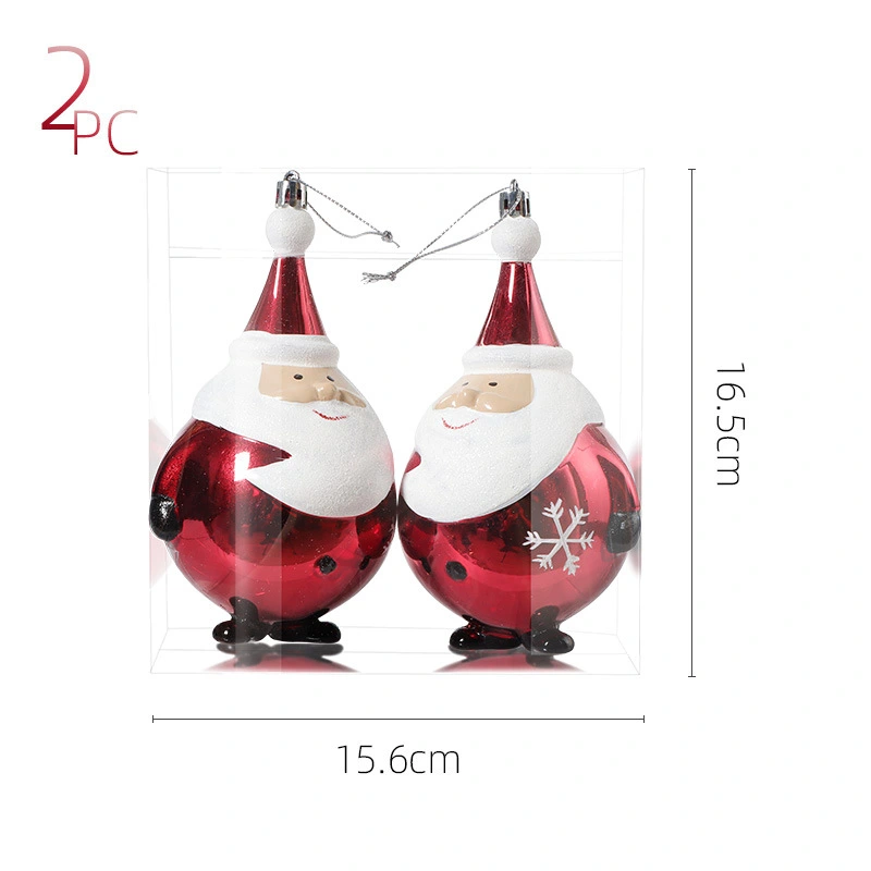 2pcs Christmas Santa Claus Hanging Ornaments Xmas Pendant Xmas Decorations Party Hanging Ornaments