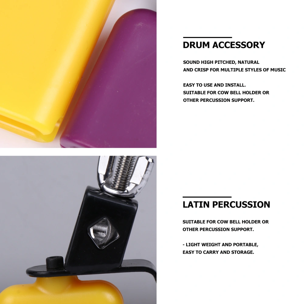 1Pc Plastic Latin Percussion Portable Drum Percussion Musical Accessory Cow Bell Durable Drum Accessory