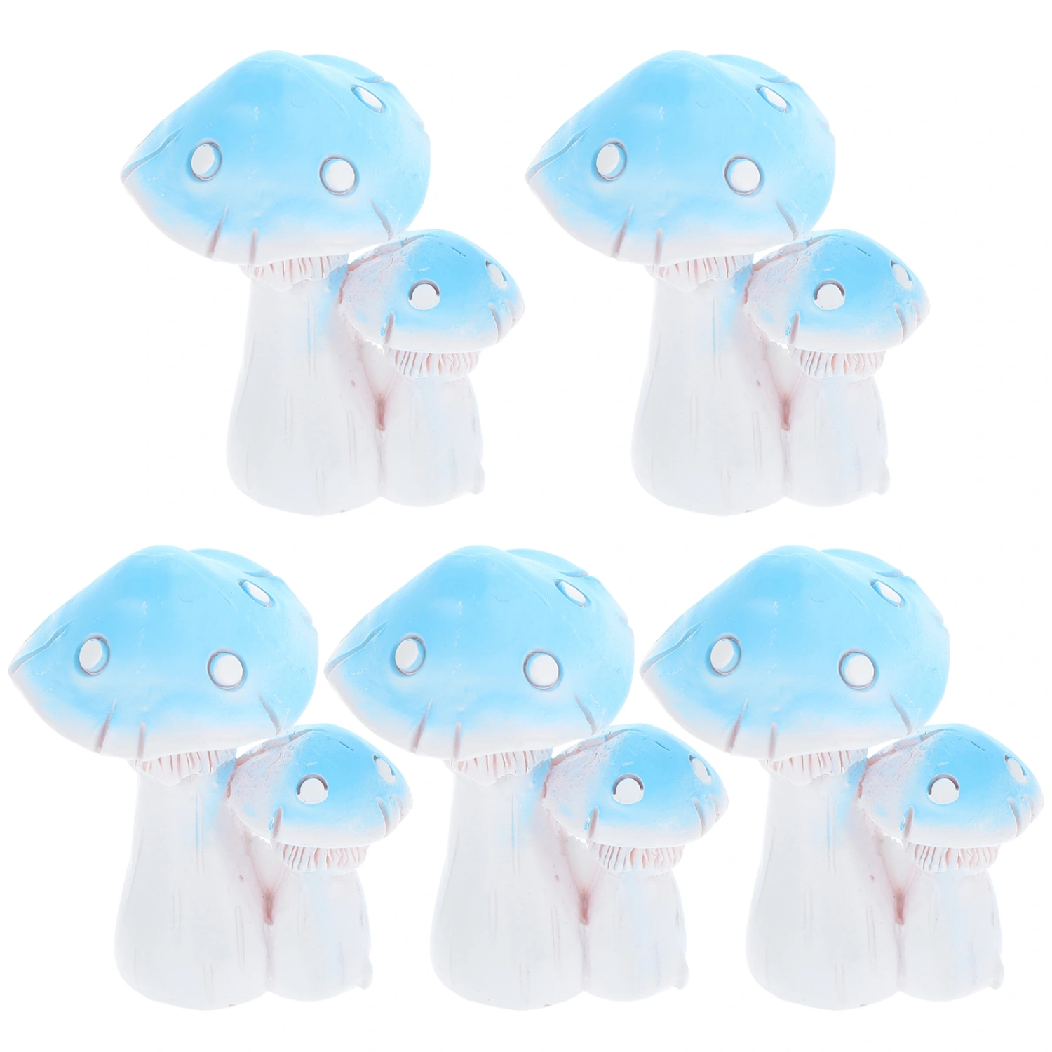 5pcs Lovely Mushroom Decor Resin Mushroom Decor Mushroom Sculpture Decor