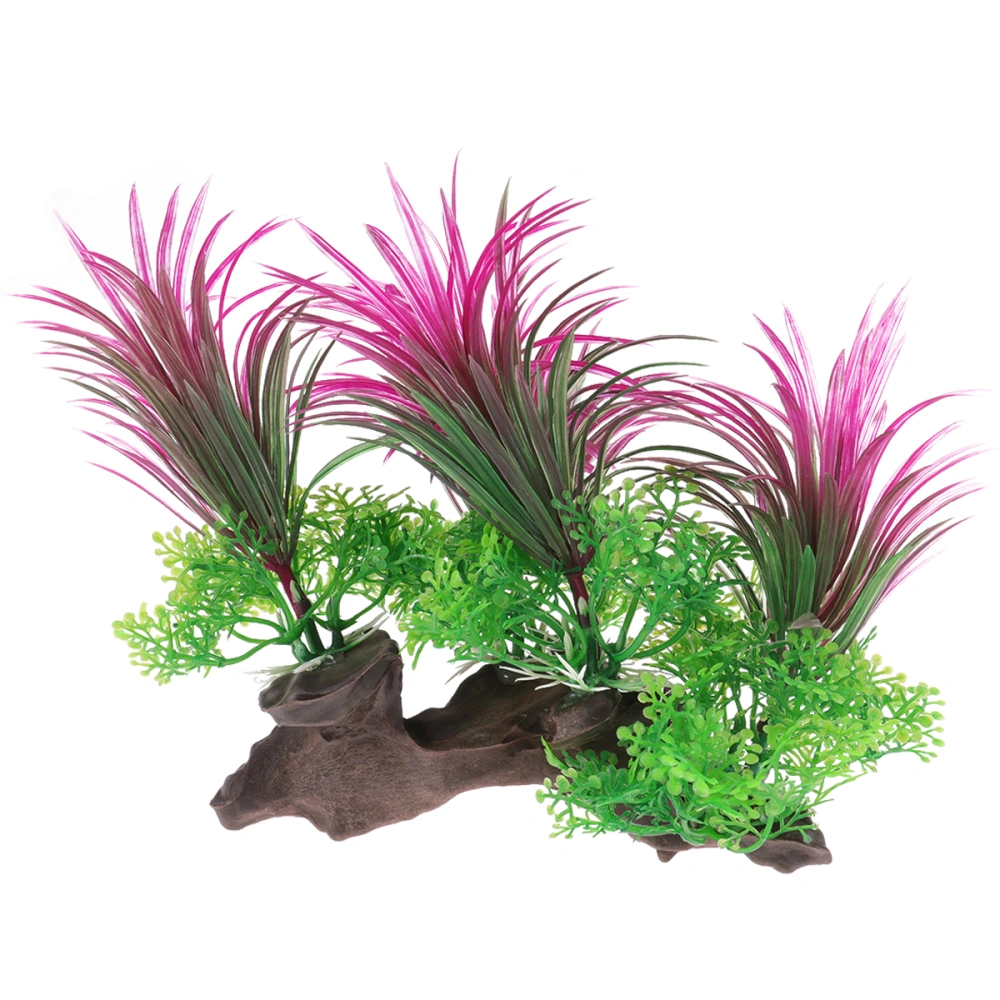 Simulation Green Plants for Aquarium Fish Tank Reptile Feeder Box Decor