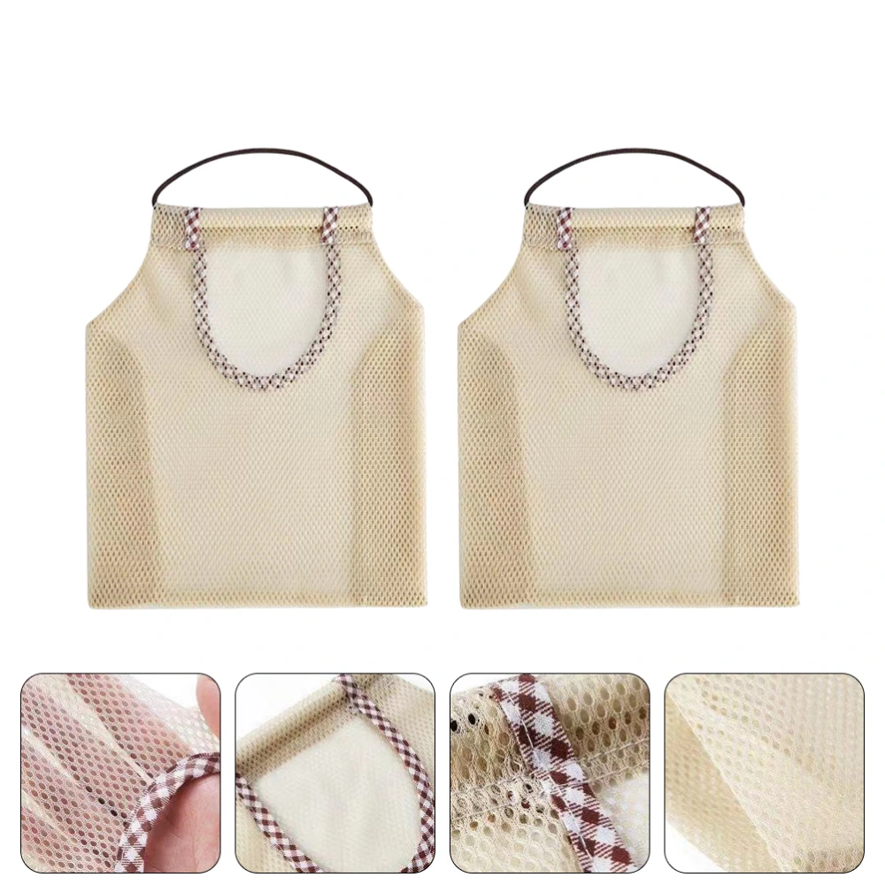 2pcs Recyclable Mesh Bags Large Capacity Hanging Bags Folding Grocery Bags