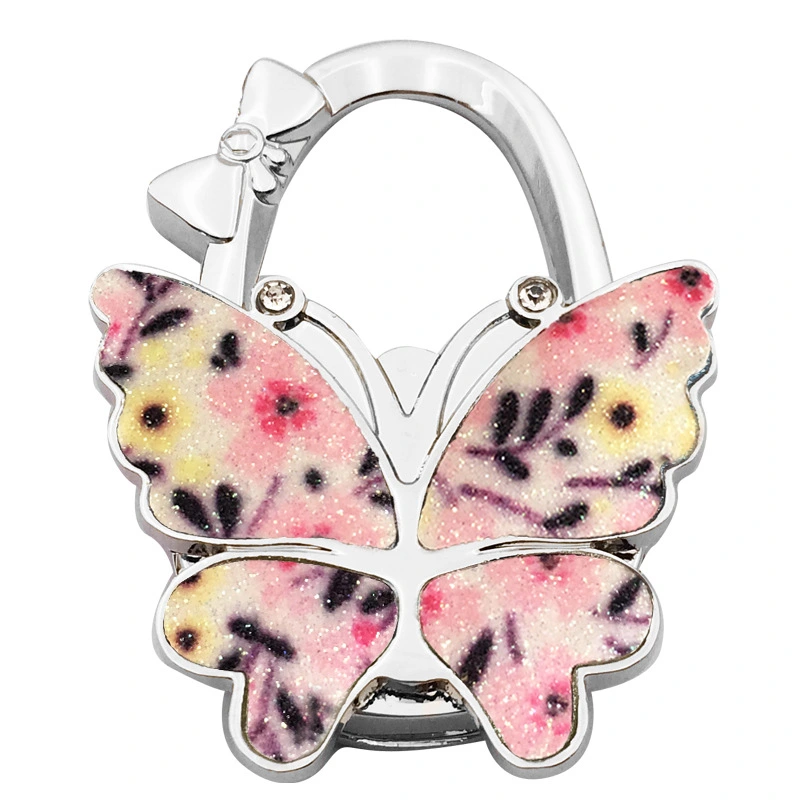 Butterfly Purse Table Hook Holder Portable Bag Hook Foldable Handbag Hanger for Table