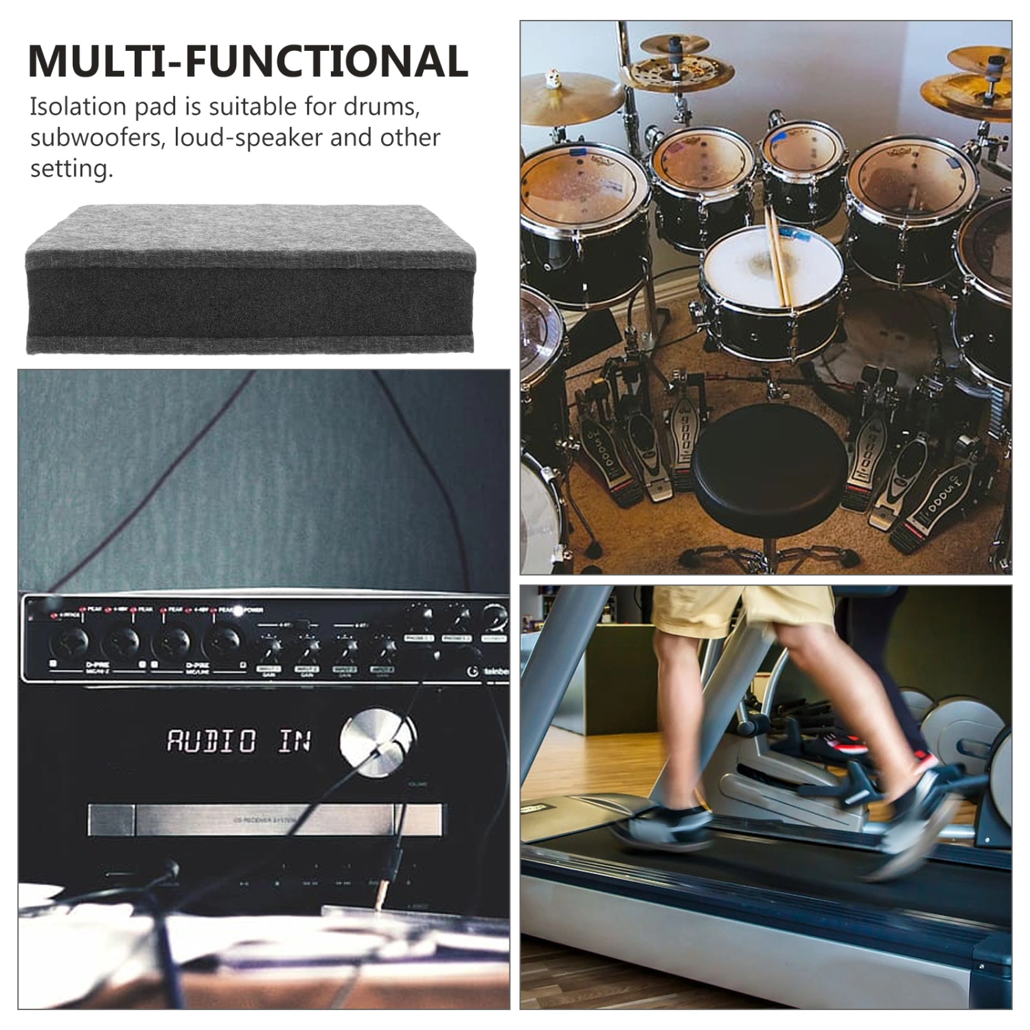 Sound Dampening Pad Speaker Audio Acoustic Noise Isolation Pad For Studio Room