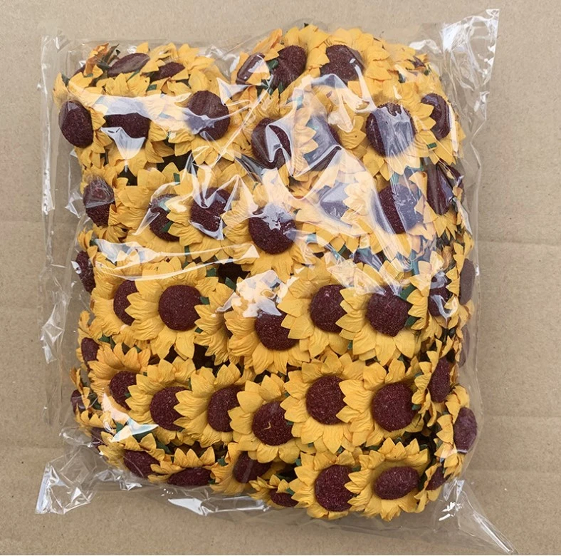 100pcs Artificial Sunflower Bouquet Wedding Bouquet Gift Simulation Flower Ornament