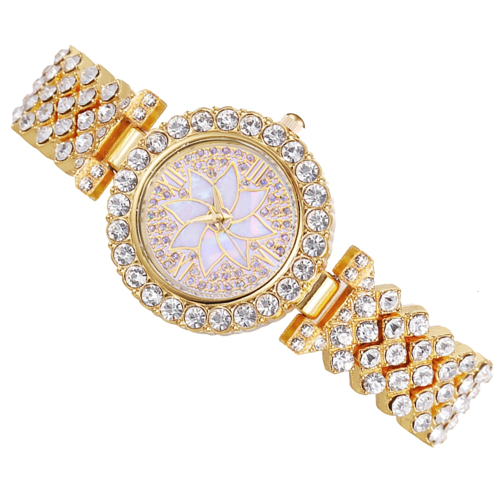 Decorative Women Watch Exquisite Wrist Watch Rhinestone Embellished Watch Elegant Style Watch