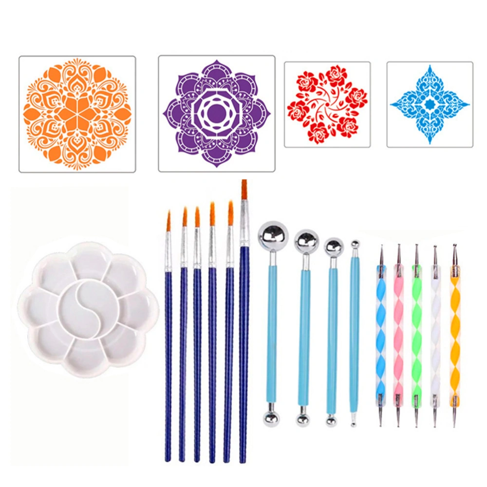 1 Set/20pcs Mandala Dotting Tools DIY Rocks Stone Painting Pen Painting Stencil Template Clay Dotting Tools  