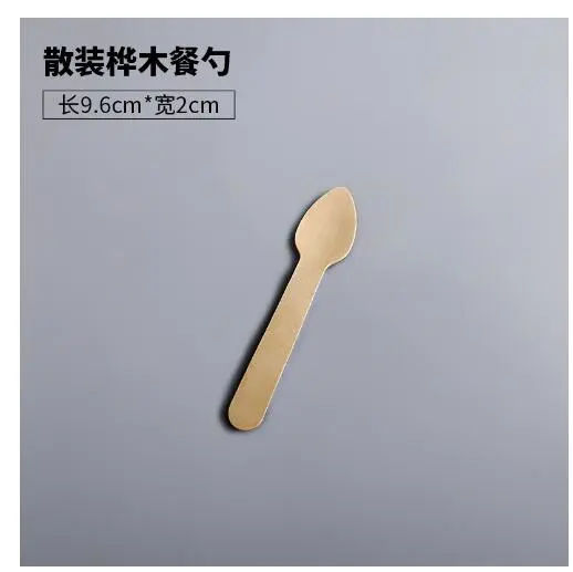 100pcs Ice Cream Spoons Wooden Spoons Wood Cake Spoons Dessert Serving Scoops