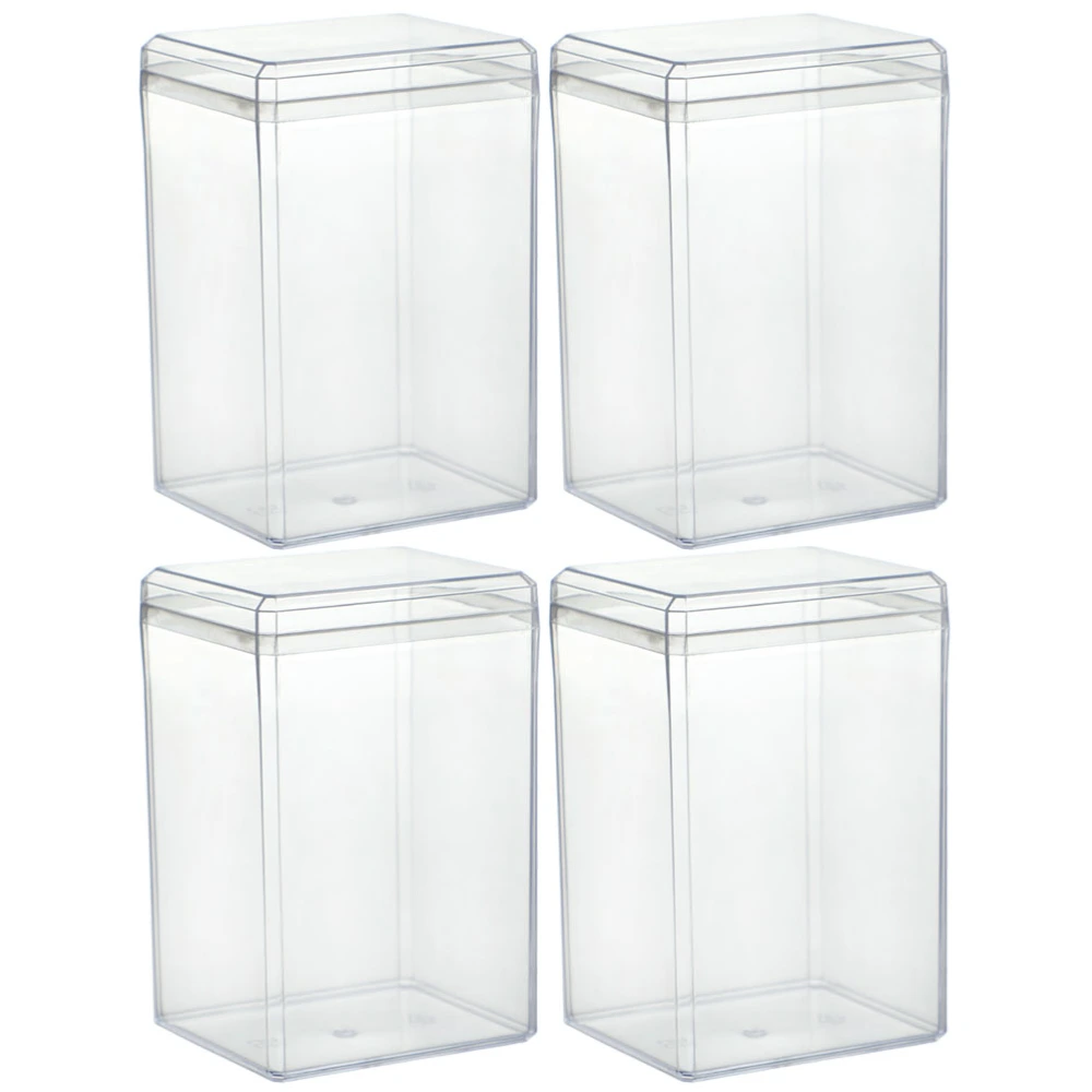 4pcs Transparent Candy Boxes Candy Containers Biscuits Packing Boxes