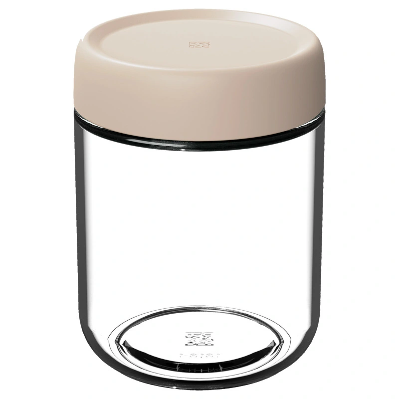 2pcs Food Storage Airtight Jar Clear Glass Canister Household Tea Jar Dried Fruit Canister