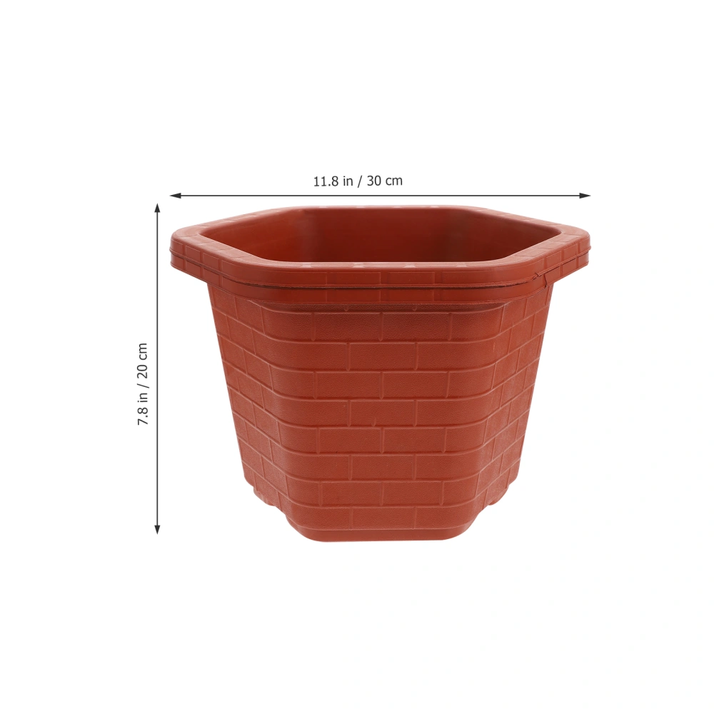 2pcs Hexagonal Plastic Flower Planters Garden Plant Pots Simple Nursery Pots