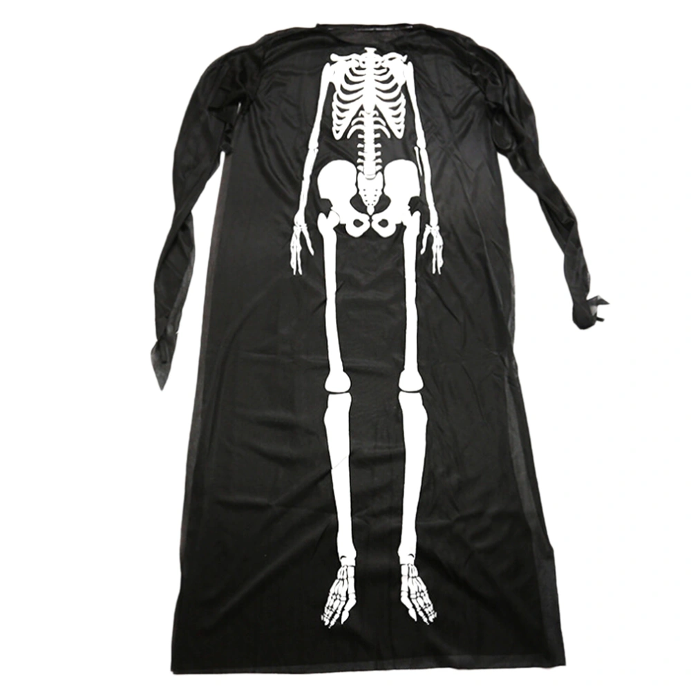 Halloween Costume Skull Skeleton Ghost Clothes Adult Cosplay Costume Set (Black 40710)