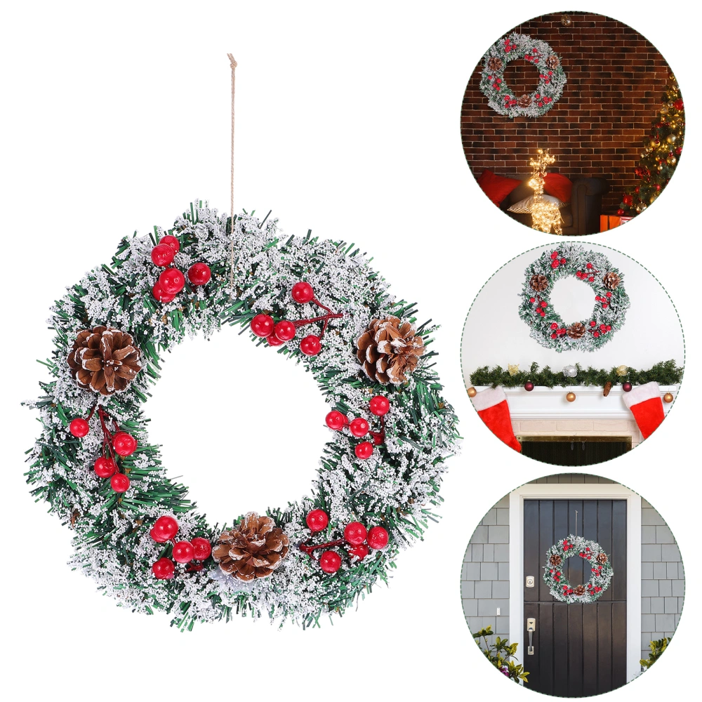 1Pc Christmas Wreath Ornament Emulational Garland Door Shop Window Decoration