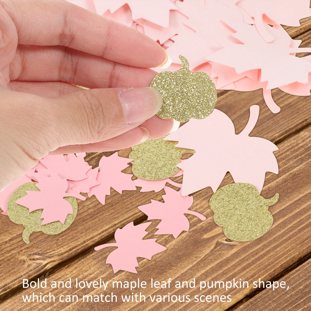 2 Packs Thanksgiving Pumpkin Maple Leaf Confetti Decorations Festival Layout Confetti