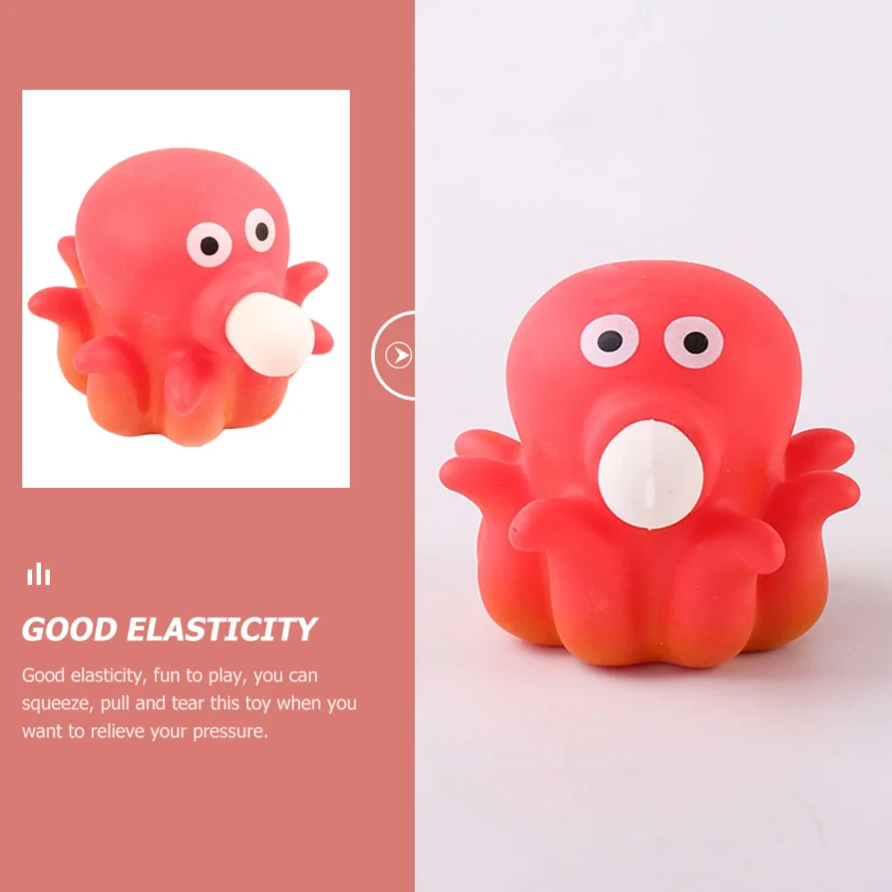 3pcs Octopus Squeeze Toys Household Squeeze Toys Colored Octopus Fidget Toys Elastic Stretchy Toys