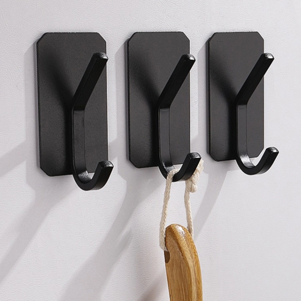 4pcs Adhesive Hooks Wall Mounted Sundries Organizer Punch Free Wall Hangers