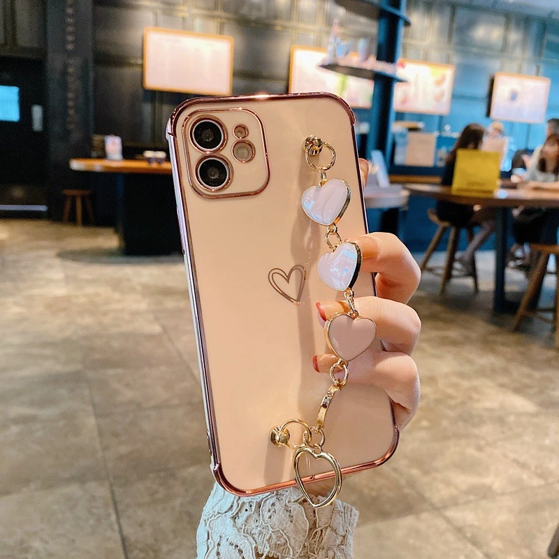 Electroplating Heart Mobile Phone Shell