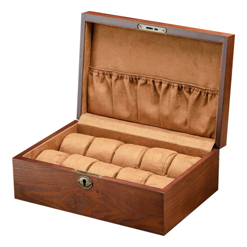 1pc Durable Practical Storage Box  Solid Wood Watch Box  Jewelry Watch Box