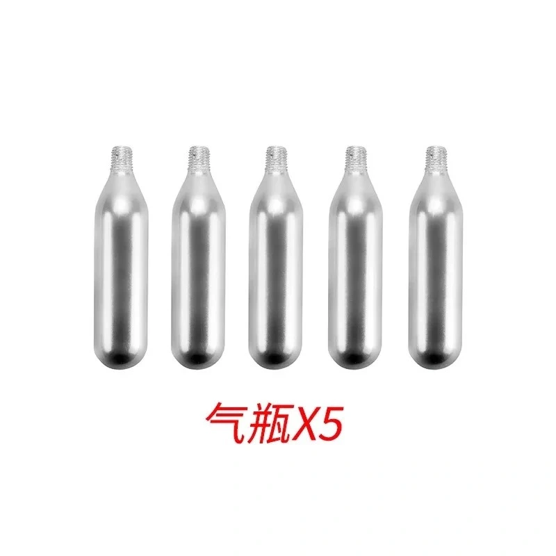 5Pcs Inflator Bottle Co2 Storage Bottle Bike Tire Pump Gas Bottle Empty Gas Bottle Bike Inflator Supplies