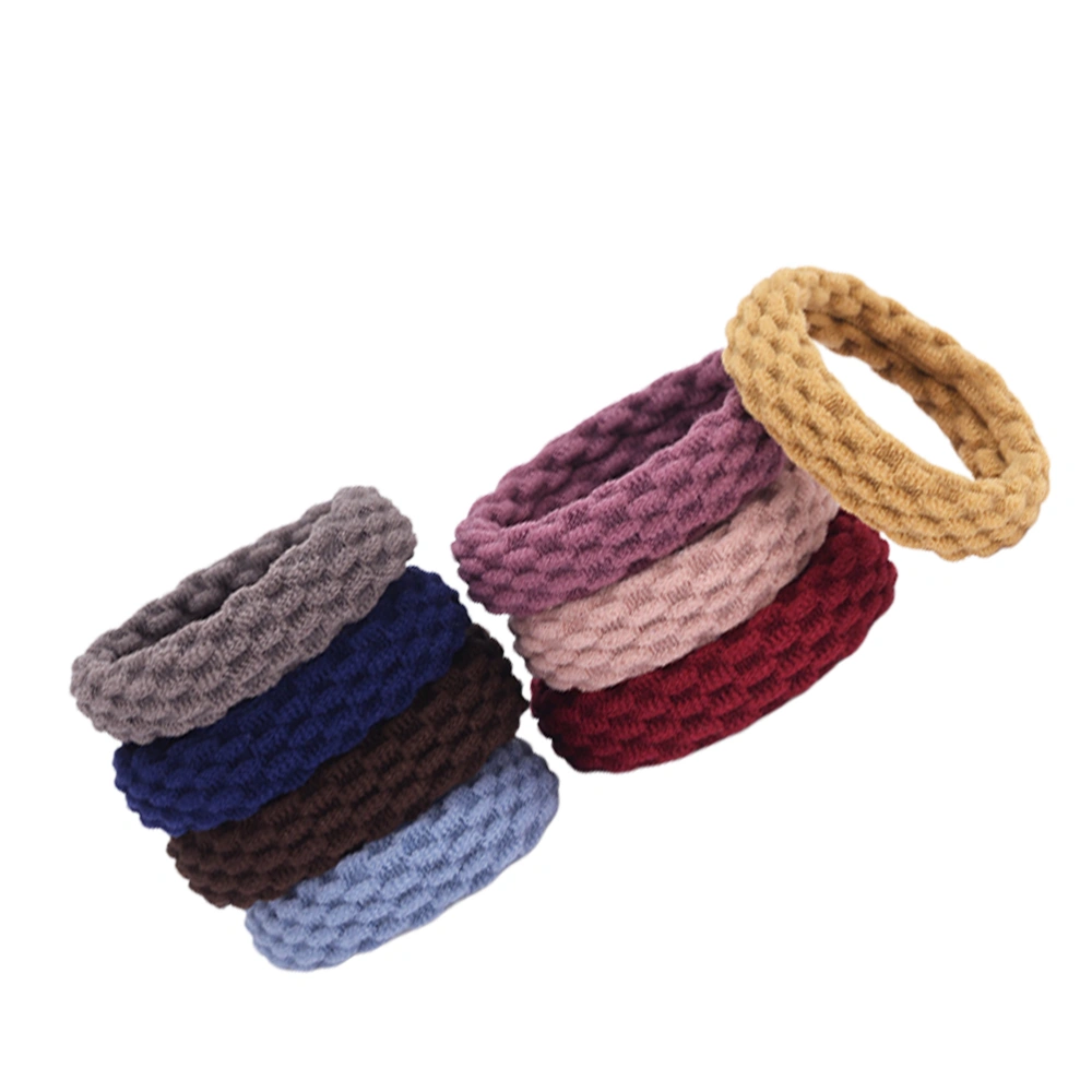 20 pcs Delicate Elastic Towel Ring Hair Circle Joinless Head Rope for Girl Use Random Color Random Style