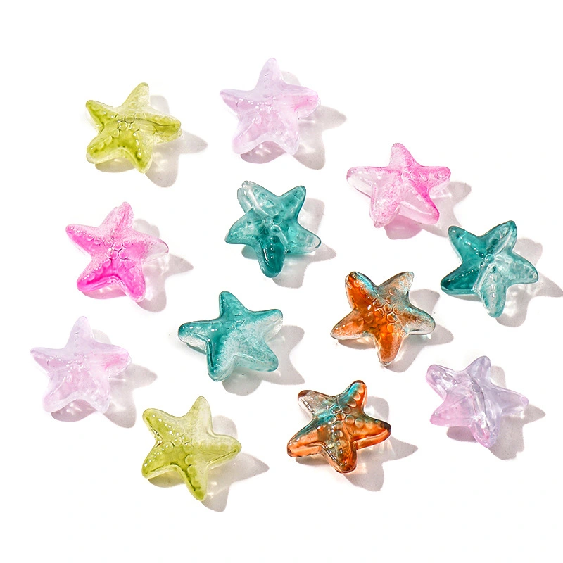 100pcs   Small Glass Spacer Beads Star Shape Loose Bead DIY Jewelry Accessories