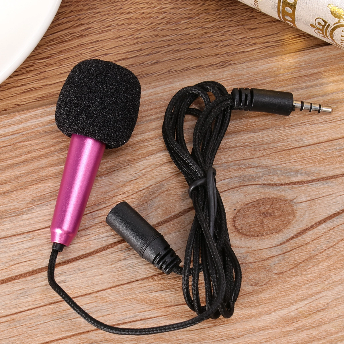 Portable Mini Wireless Speaker K Song Artifact for Mobile Phone PC Karaoke Microphone (Pink)