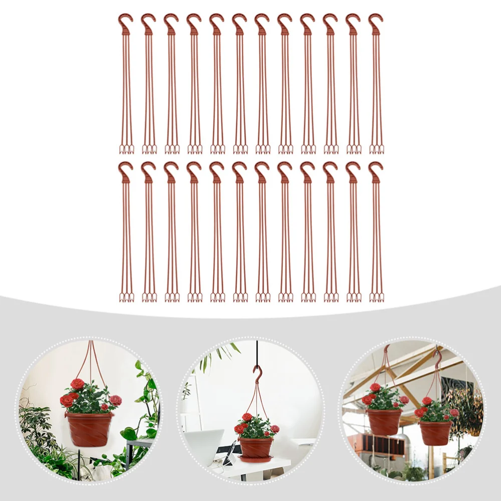 60pcs Plastic Planter Hooks Hanging Flower Holders Pots Hanging Hooks for Garden