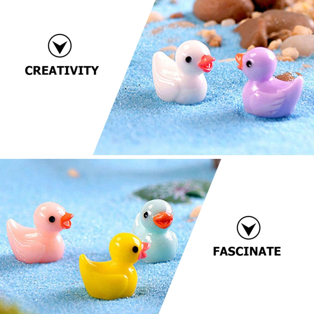 45Pcs Micro Landscape Decors Desktop Resin Duck Resin Duck Decors Duck Showcase Ornaments