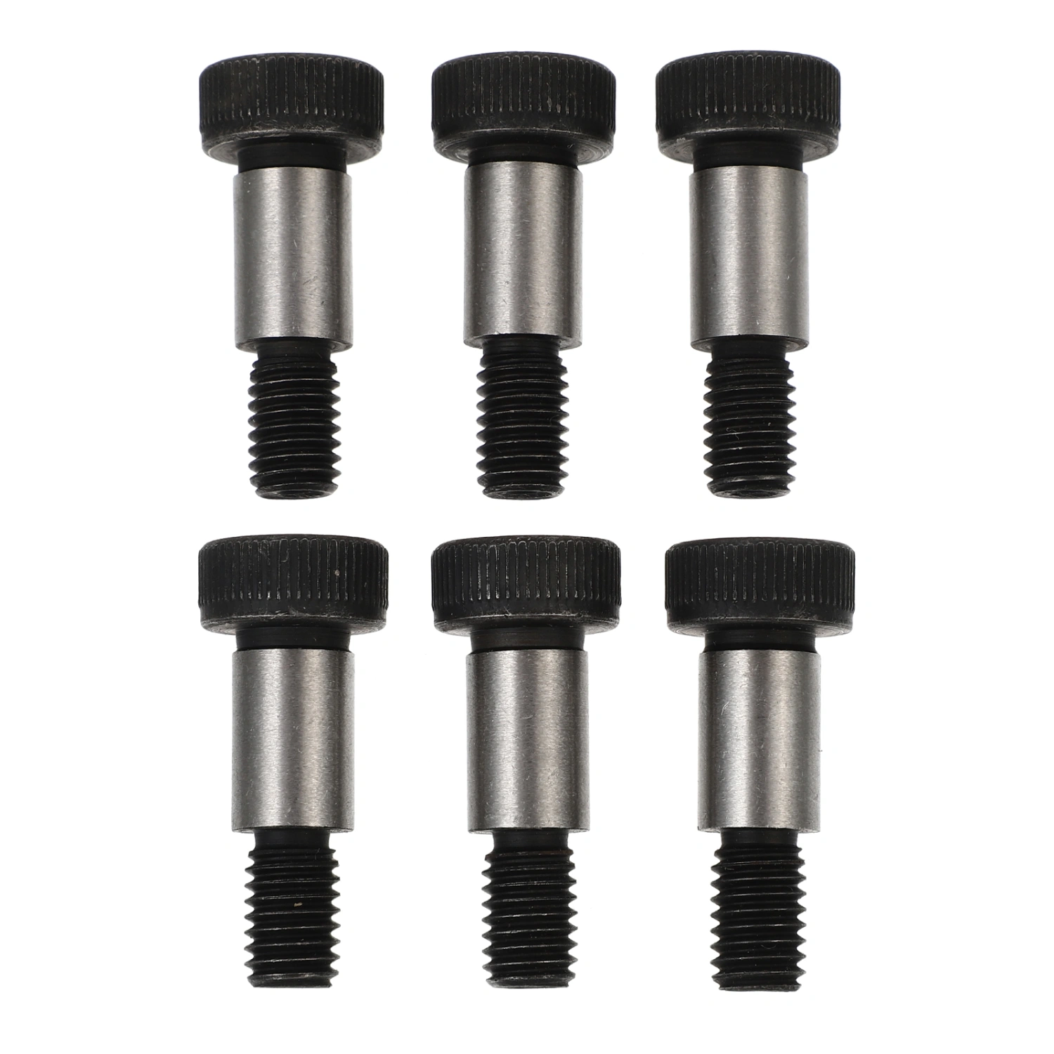 1 Set 6Pcs Hex Shoulder Screws Practical Carbon Steel Shoulder Bolts (Silver)
