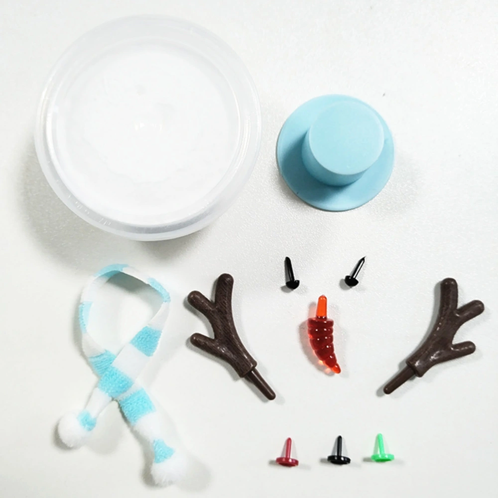 1 Set Mini Snowman Making Kit Clay Snowman Set Christmas Handmade Material Crafting Kit