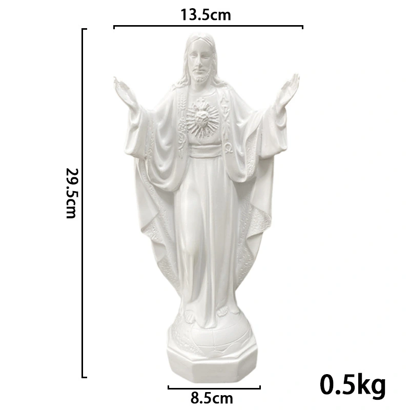 Resin Craft Jesus Sculpture Jesus Statue Ornament Church Desktop Decoration