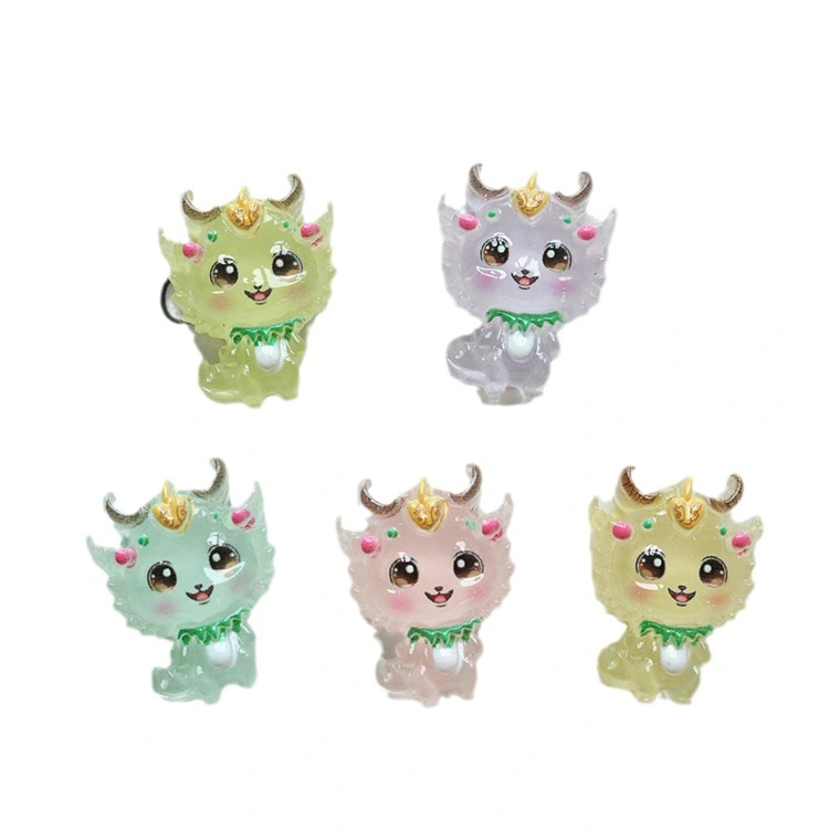 25pcs Adorable Dragon Charms Multicolor Resin Dragon Flatback Phone Case Embellishments