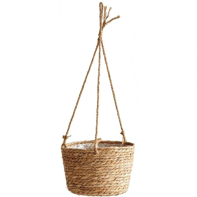 Woven Hanging Plant Pot Hanging Flower Pot Home Balcony Flowerpot Garden Flowerpot