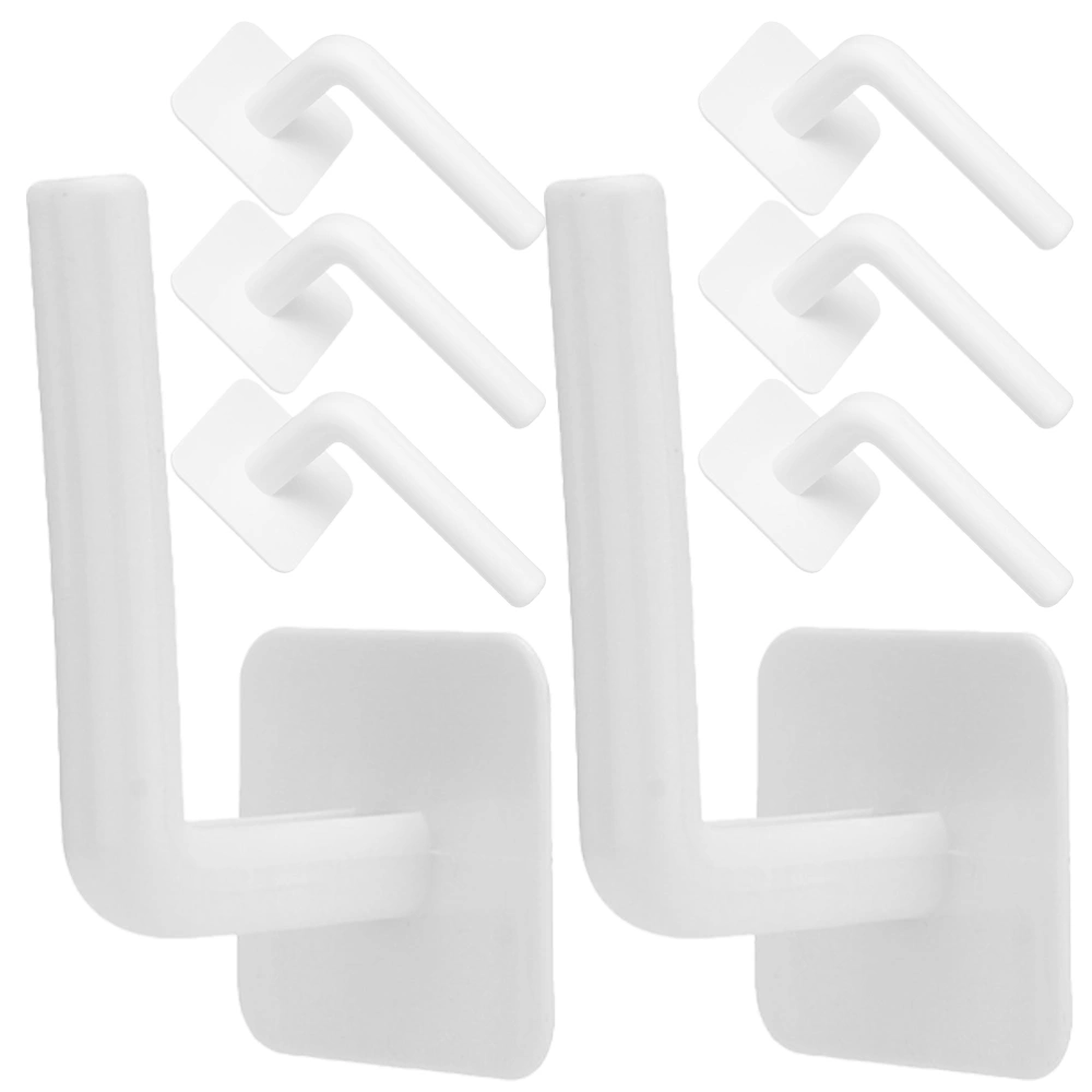 8pcs Wall Hooks Sticky Hanging Hooks Bathroom Towel Hooks Kitchen Wall Sticky Hooks