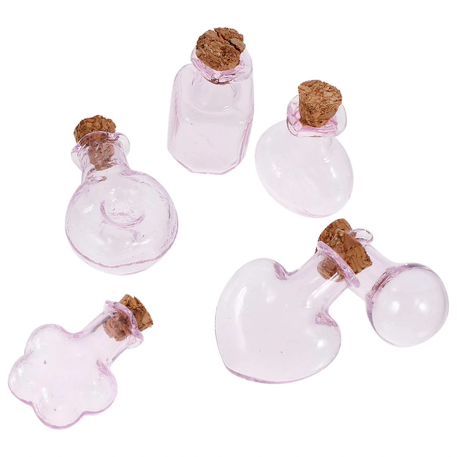6pcs Mini Glass Bottles With Cork Mini Wishing Bottles Mini Vials Cute Wishing Glass Bottles