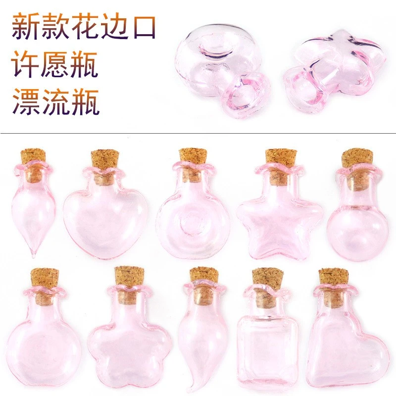 6pcs Mini Glass Bottles With Cork Mini Wishing Bottles Mini Vials Cute Wishing Glass Bottles