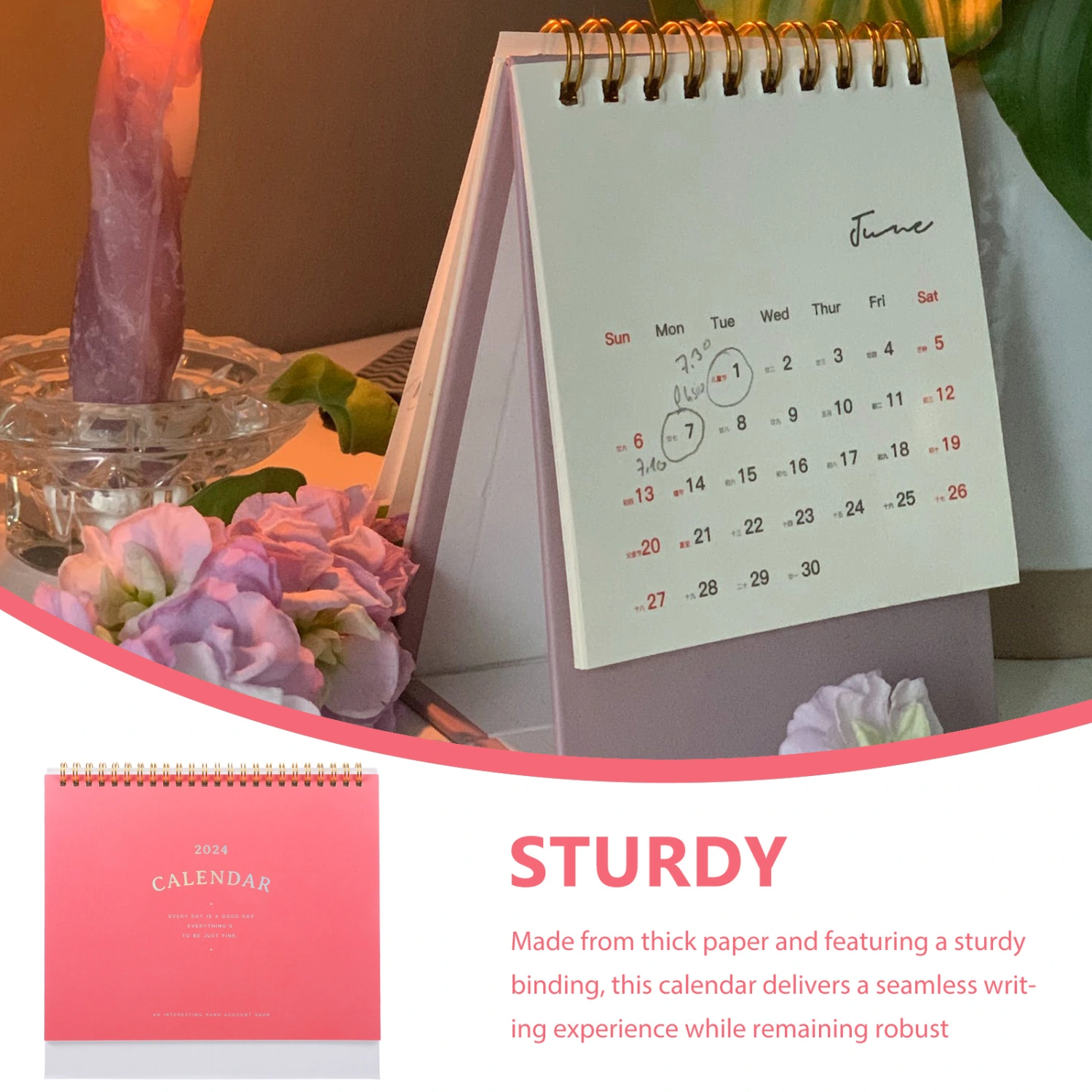 Desk Calendar Desk Calendar Office Small Calendar Freestanding Desk Calendar
