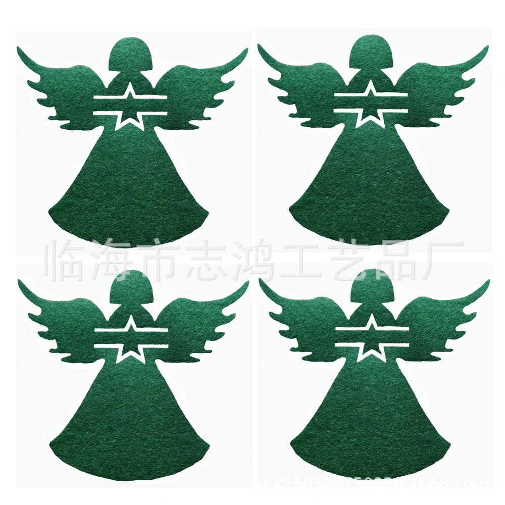 4pcs Xmas Angel Shaped Cutter Fork Bags Christmas Tableware Cover Decors